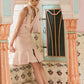 Peach Pink Tweed Short Dress