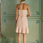 Peach Pink Tweed Short Dress