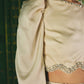 Ivory Satin Crop Top and Skirt Set
