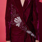 Vintage Wine Blazer and Pant Set