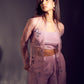 Lilac Oraganza Jacket set