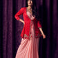 Pink & Red Bhandhani Jacket dress