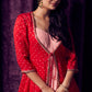 Pink & Red Bhandhani Jacket dress