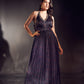 Navy Blue Bandhani Anarkali Set