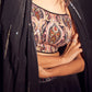 Gradient Black Paisley Cape Set
