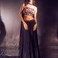 Gradient Black Paisley Cape Set