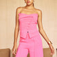Bubblegum Pink Tube Vest Top with Pants