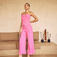 Bubblegum Pink Tube Vest Top with Pants