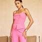 Bubblegum Pink Tube Vest Top with Pants