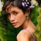 French lilac satin slip dress