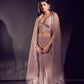 Mauve Glow tie Indo-western up Set