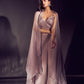Mauve Glow tie Indo-western up Set