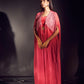 Fuchsia Pink Printed cape set