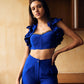 Persian Blue Corset Top and Straight Trousers