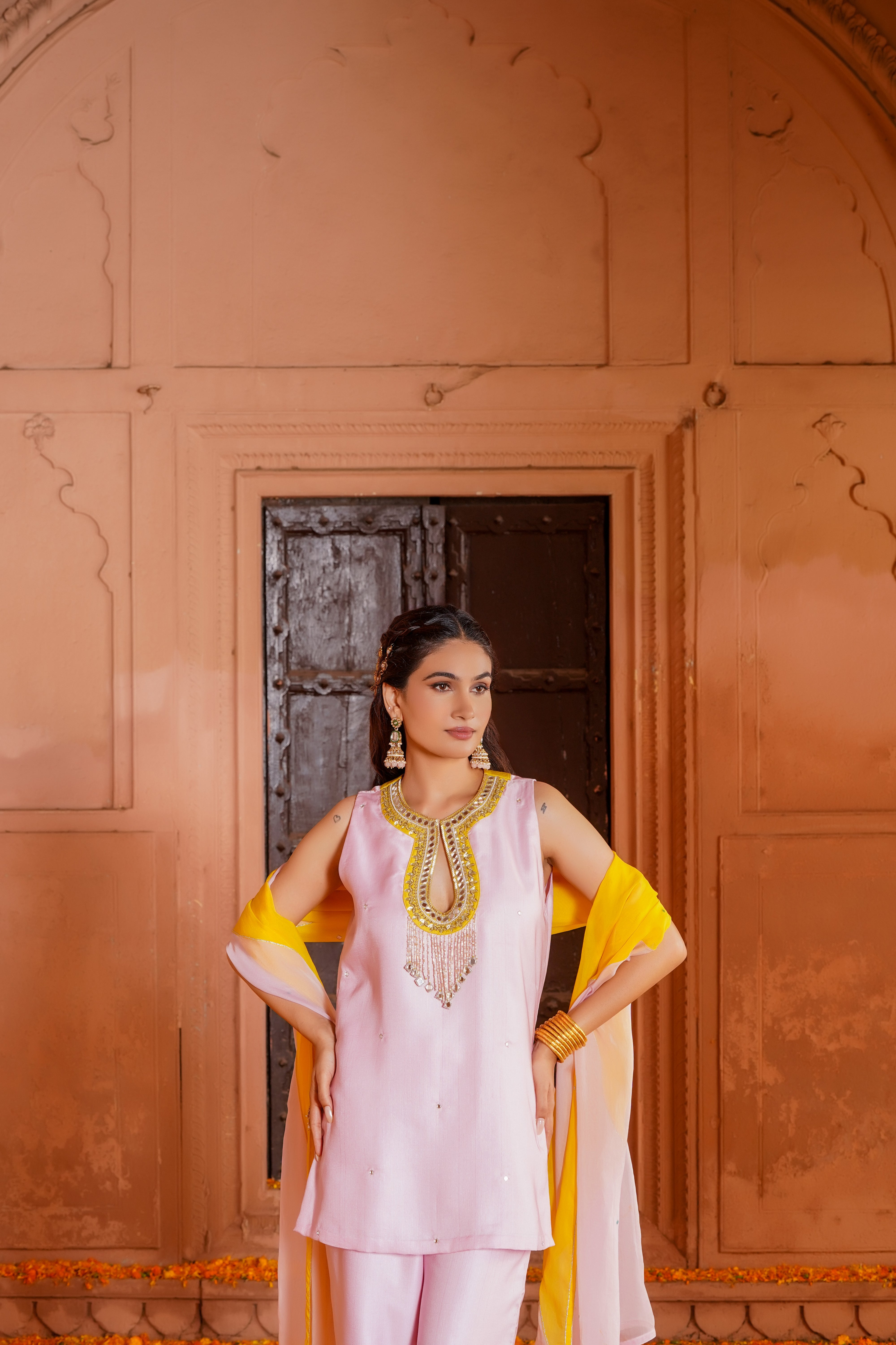 Petal Pink Kurta & Pant Set