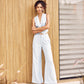 Powder Blue Vest Coat with  Wide Leg Pants