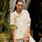 Soft Ivory Embellished Shirt with Pants