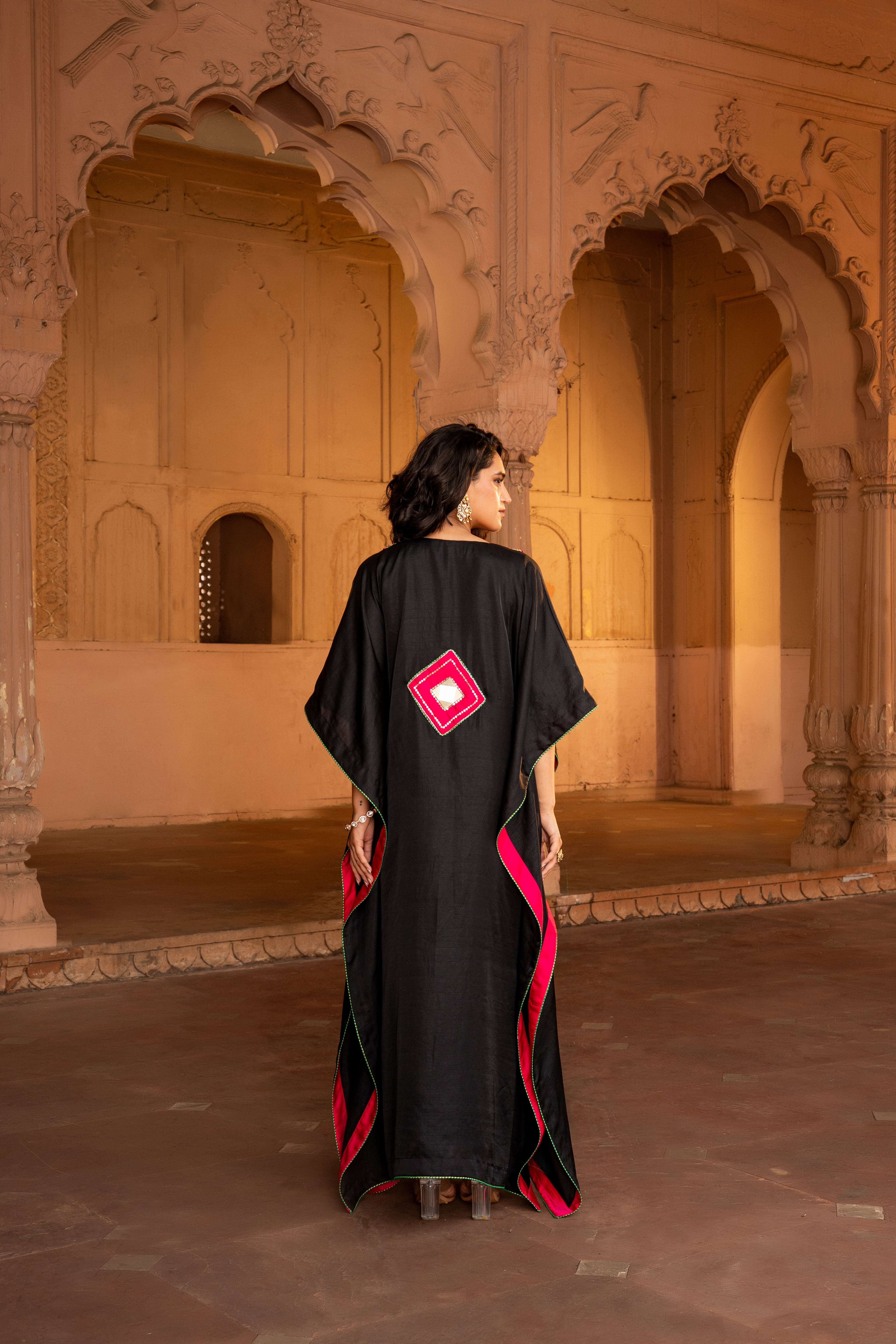BLACK KAFTAN DRESS