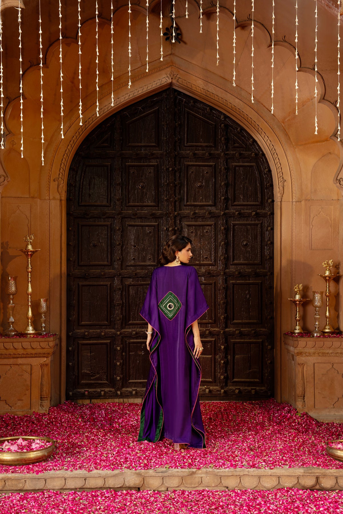 DEEP PURPLE KAFTAN DRESS