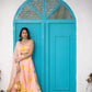 Lehenga with shaded dupatta & blouse with mirrors