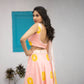 Lehenga with shaded dupatta & blouse with mirrors