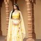 Yellow tie-dye lehenga