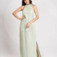 Lime sequence party dress