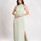 Lime sequence party dress