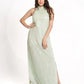 Lime sequence party dress