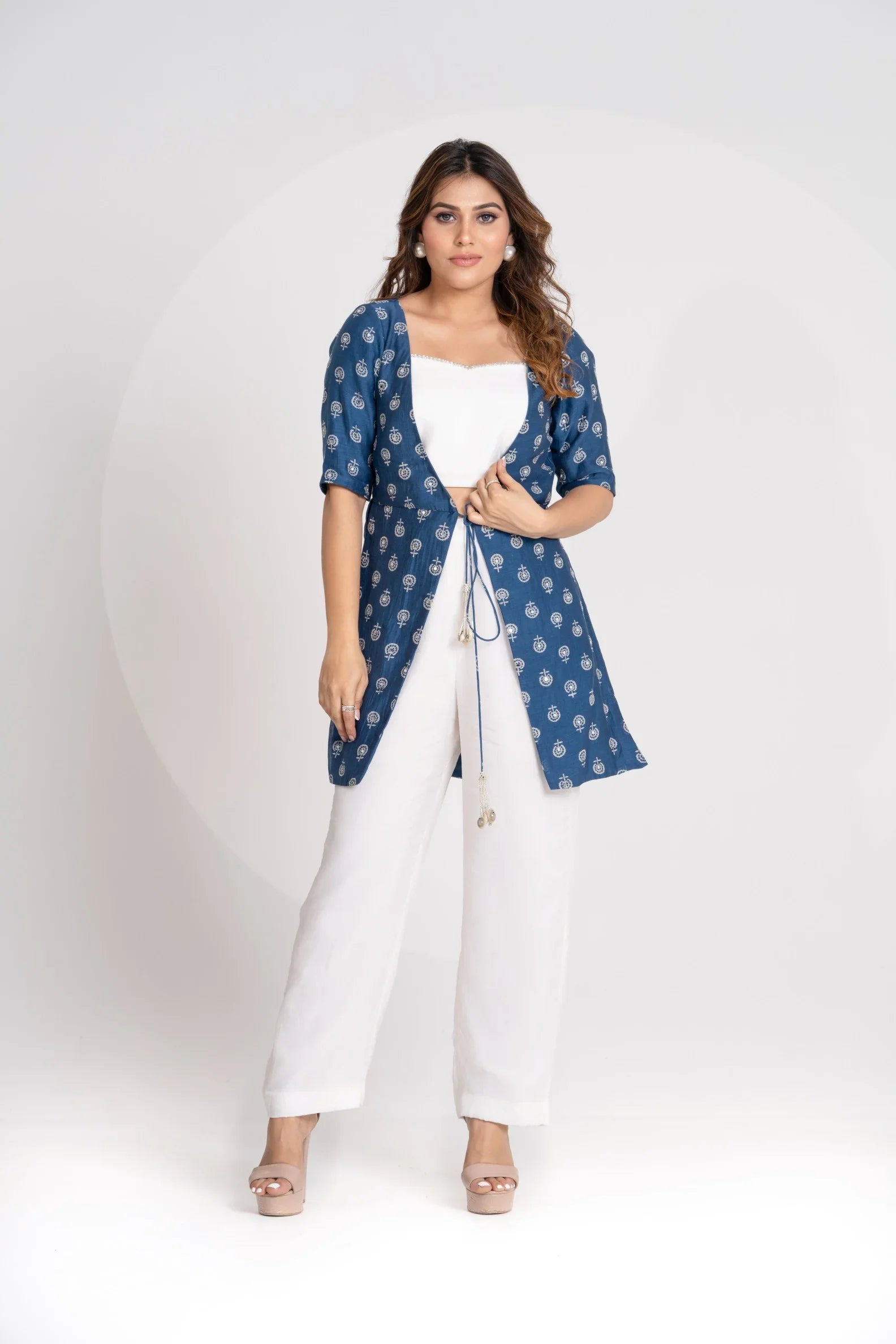 Blue jacket pant set