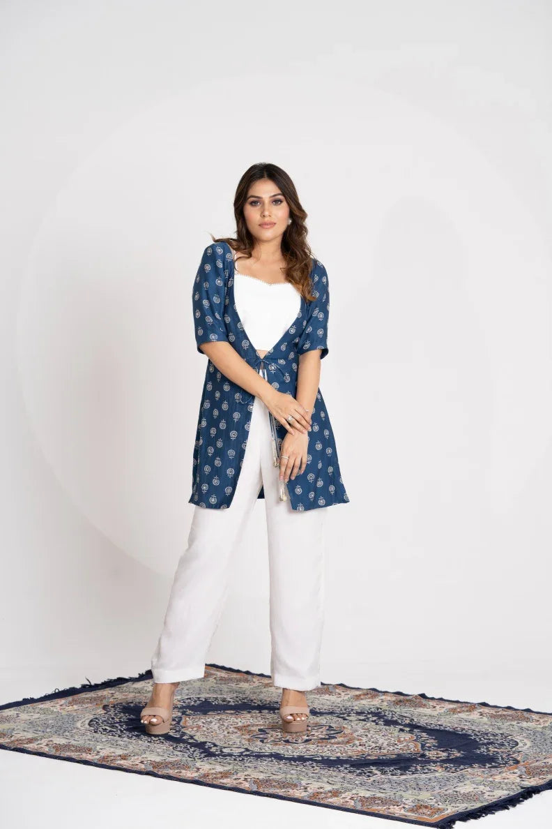 Blue jacket pant set