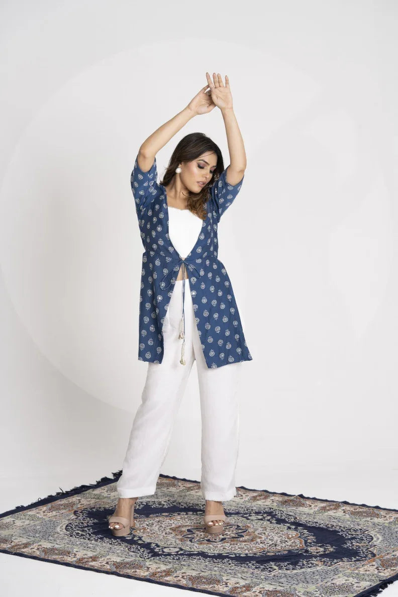 Blue jacket pant set