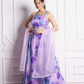 Lilac floral lehenga