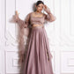Mauve satin lehenga