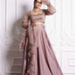 Mauve satin lehenga