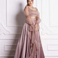 Mauve satin lehenga