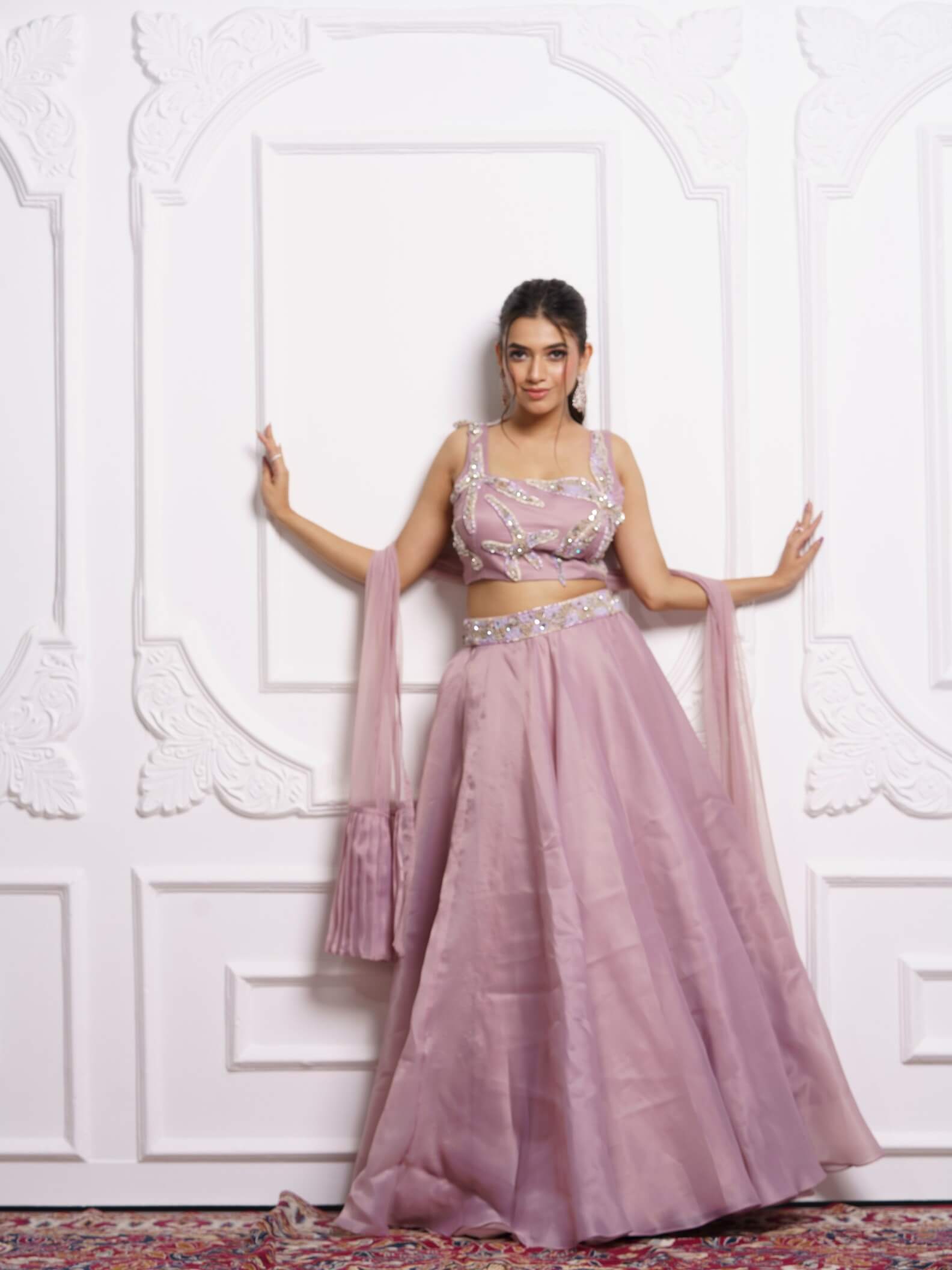 Starfish Lehenga in Onion Pink Colour
