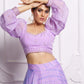 Shibori lilac lehenga