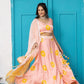 Lehenga with shaded dupatta & blouse with mirrors