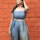 Ombré jumpsuit with belt